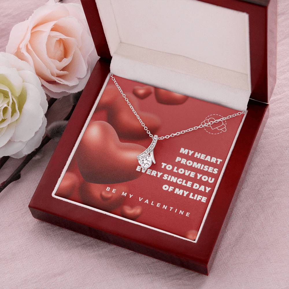 Be My Valentine Beautiful Sparkly Pendant Alluring Beauty Necklace