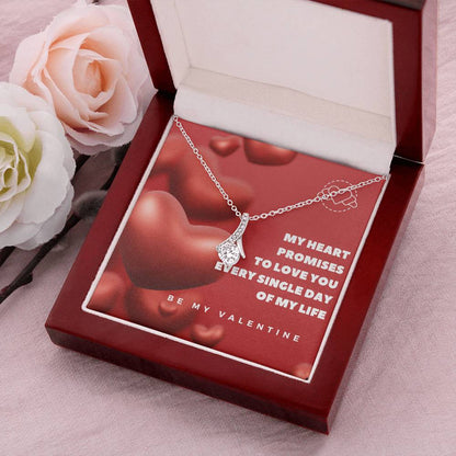 Be My Valentine Beautiful Sparkly Pendant Alluring Beauty Necklace