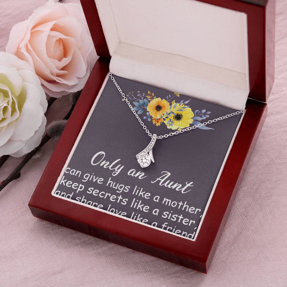 Aunt Necklace Auntie Aunt Gift Aunt Charm Aunt Jewelry New Aunt Best Auntie Ever My Aunt Loves Me Alluring Beauty Necklace For Auntie Alluring Beauty Necklace