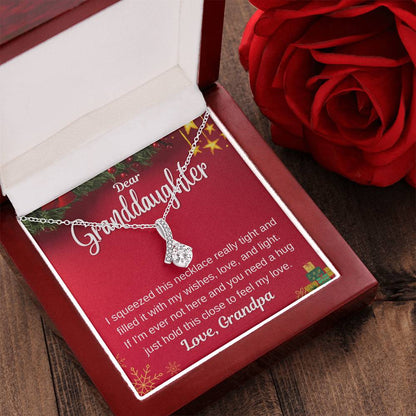 Christmas Gift For Granddaughter - 14K White Gold Alluring Beauty Necklace