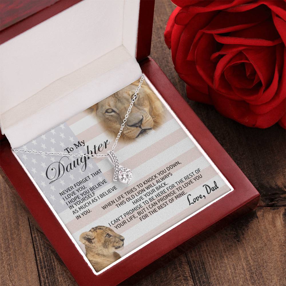 Best Gift For Daughter From Dad Alluring Beauty Shineon Necklace With Pod Message Card 1  Alluring Beauty Necklace