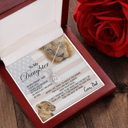 Best Gift For Daughter From Dad Alluring Beauty Shineon Necklace With Pod Message Card 1  Alluring Beauty Necklace