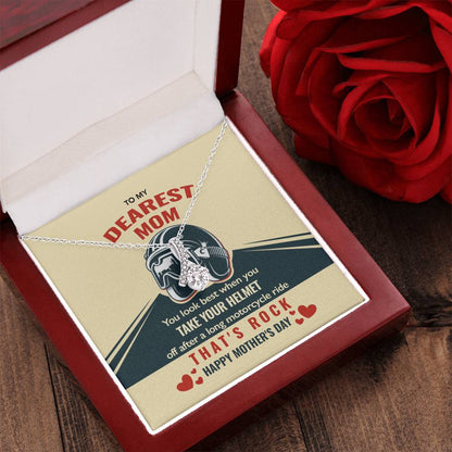 Biker's Mom Gift - That's Rock - The Alluring Beauty Necklace Alluring Beauty Necklace