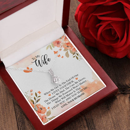 Beautiful To My Wife Necklace Alluring Beauty Necklace