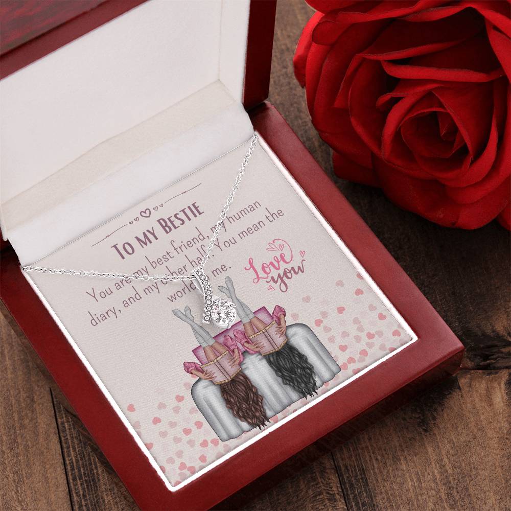 Best Friend Necklace Gift For My Best Friend Customize Necklacebestie Gift Alluring Beauty Necklace