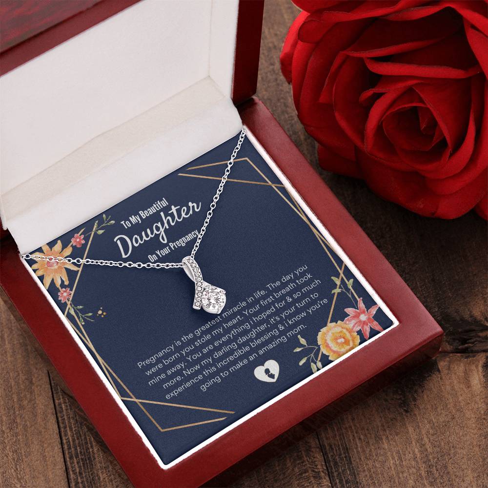 Alluring Beauty Necklace Daughter Pregnancy Gift For Daughter Baby Shower Gift For Mom To Be Gift For Expecting Mom Gift Pregnant Daughter Alluring Beauty Necklace
