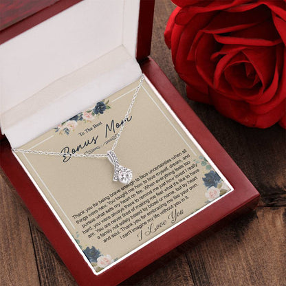 Bonus Mom Necklace Gift For Mom From Daughter Or Son Mother's Day Gift Birthday Anniversary Gift Alluring Beauty Necklace