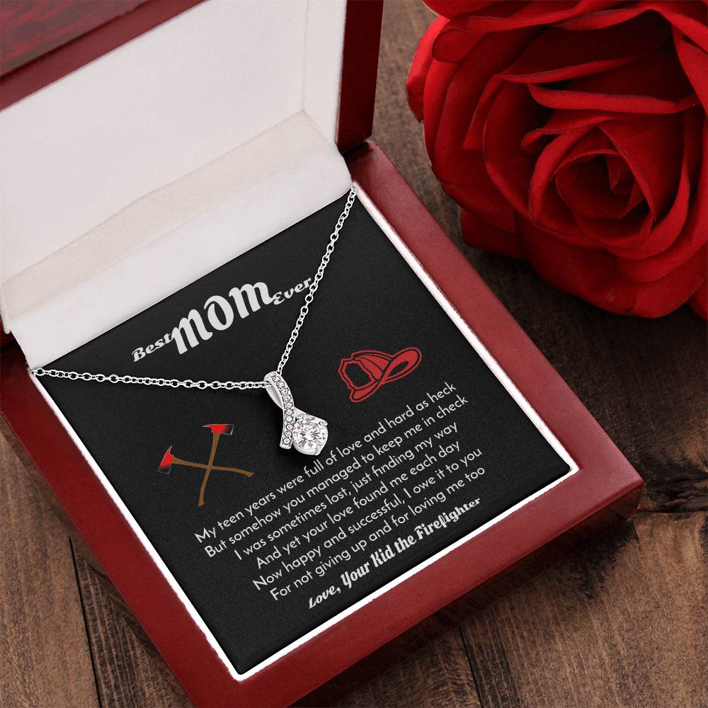 Best Mom Ever - Love Your Firefighter Alluring Beauty Necklace