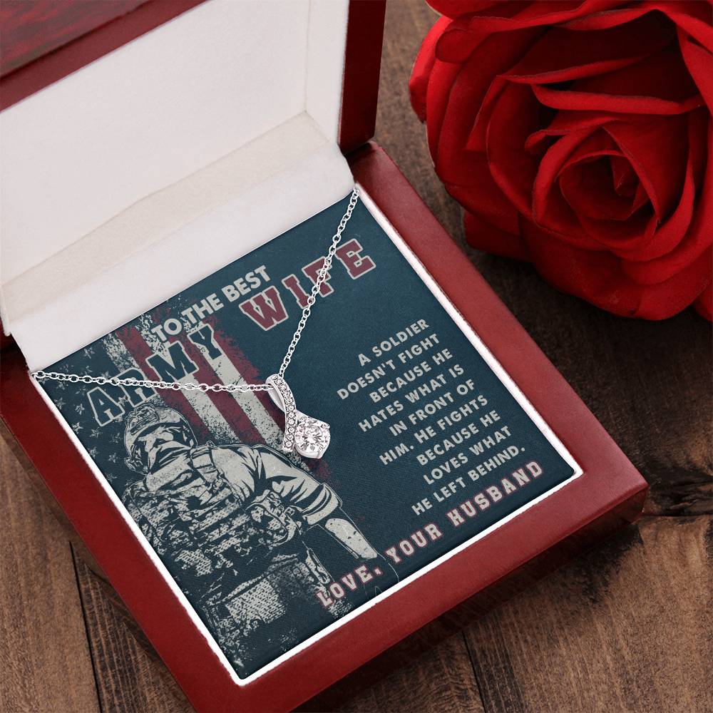 Best Army Wife Alluring Gift Necklace Alluring Beauty Necklace