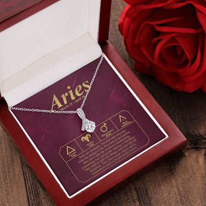 Aries In Astrology Necklace Message Card Alluring Beauty Necklace