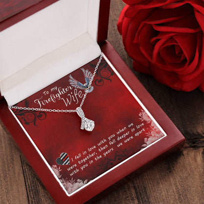 Beautiful Sparkly Pendant Firefighter Wife Alluring Beauty Necklace