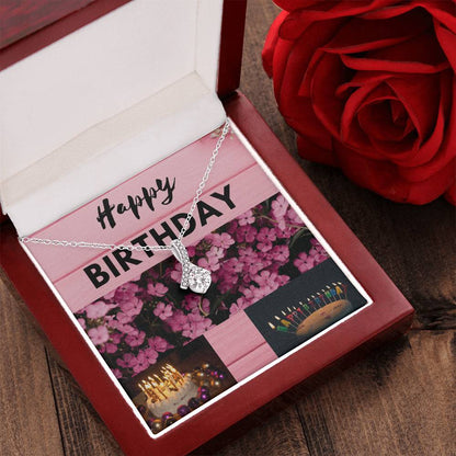 Birthday Card Alluring Beauty Necklace