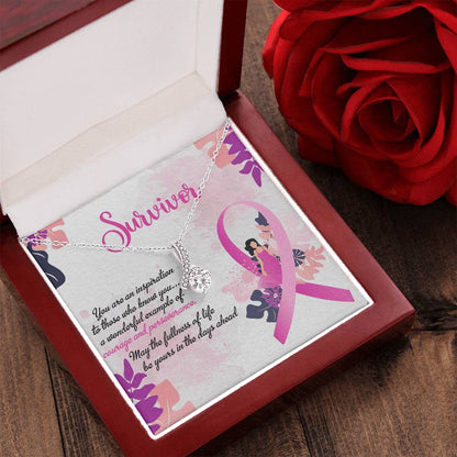 Breast Cancer Survivor Necklace 1  Alluring Beauty Necklace
