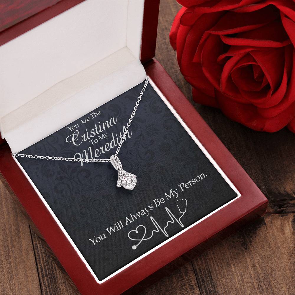 Best Friend Necklace Gift You Are The Cristina To My Meredith Grey's Anatomy Tv Show Quote Best Friend Gift Alluring Beauty Necklace Alluring Beauty Necklace