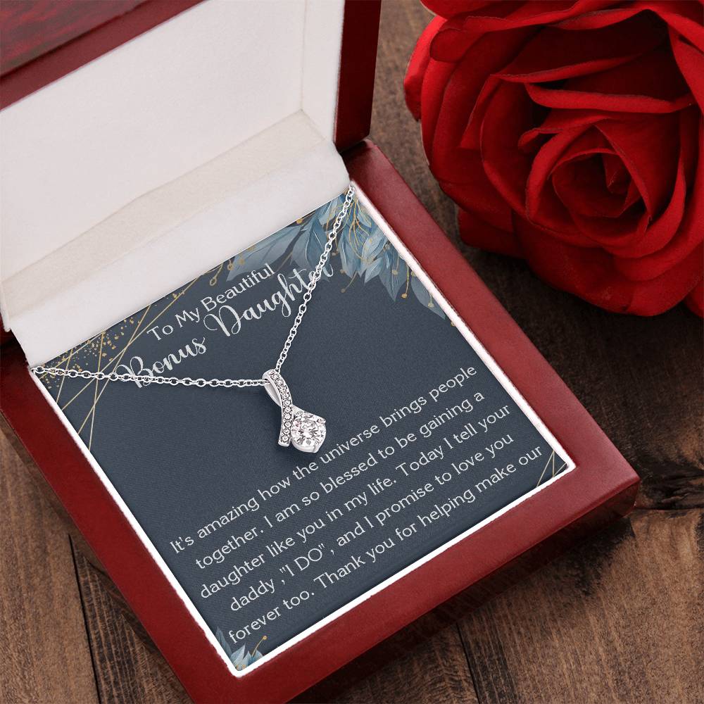 Alluring Beauty Necklace Daughter Of The Groom Gift Necklacecustom Stepdaughter Gift Stepdaughter Wedding Gift From Bride Bridal Party Gift Alluring Beauty Necklace