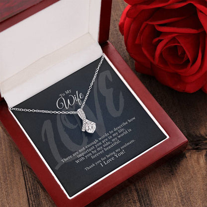To My Wife - Thank You For Being My Soulmate Alluring Beauty Necklace